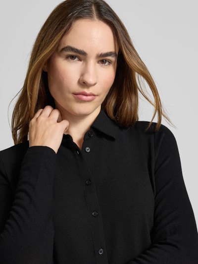 Someday Slim Fit Hemdbluse aus Viskose-Elasthan-Mix Modell 'Kirsty' Black 3