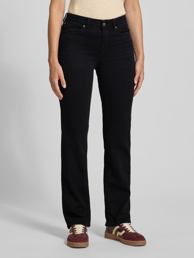 Vero Moda Straight fit jeans van katoenmix, model 'FLASH' Zwart - 4
