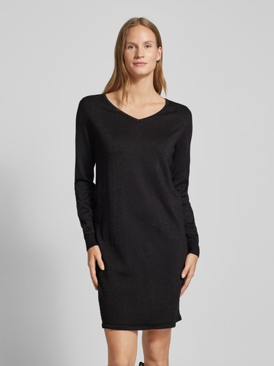 Vero Moda Loose Fit Strickkleid mit Effektgarn Modell 'HAPPYSHINE' Black 4