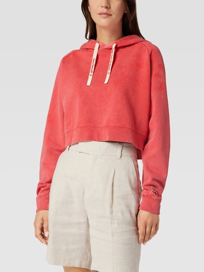 HUGO Cropped Hoodie mit Label-Stitching Modell 'Dimalaya' Hellrot 4