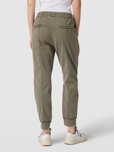 MAC Stoffhose mit Ziernähten Khaki 5