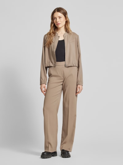 Marc Cain Relaxed fit stoffen broek met elastische band Olijfgroen - 1