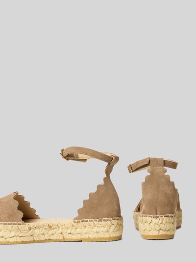 Espadrij Sandalen van leer met doornsluiting, model 'LYON' Beige - 2