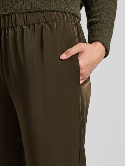 Samsøe Samsøe Straight Fit Hose mit elastischem Bund Modell 'HOYS' Oliv Melange 3