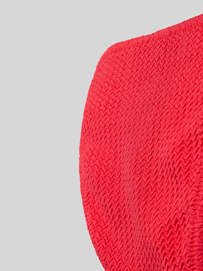 Produktfoto, Bikini-Slip mit Schnürverschluss von Seafolly, czerwony materiał z domieszką stretchu, tekstura w jodełkę, dopasowany fason