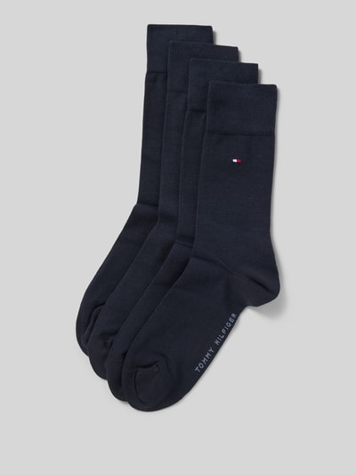 Tommy Hilfiger Kousen van katoenmix in een set van 4 paar Marineblauw - 1