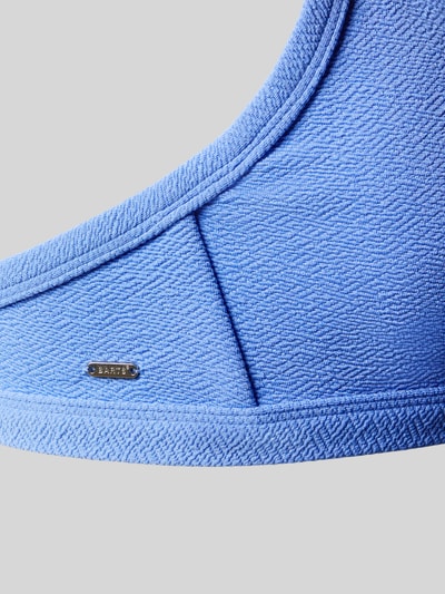 Produktfoto, High Support Bikini-Oberteil mit V-Ausschnitt Modell 'Saltoty' von Barts aus Material-Mix mit Stretch-Anteil, strukturierte Oberfläche, Detailaufnahme