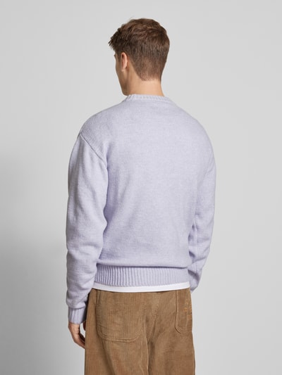 Jack & Jones Strickpullover mit gerippten Abschlüssen Modell 'OLLIE' Hellgrau 5