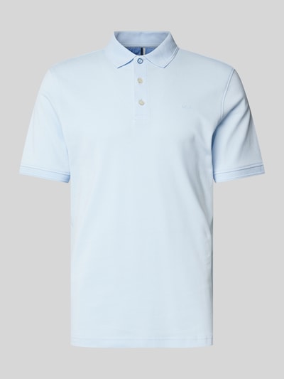 Brax Regular Fit Poloshirt mit Label-Print Modell 'Pete' Hellblau 2