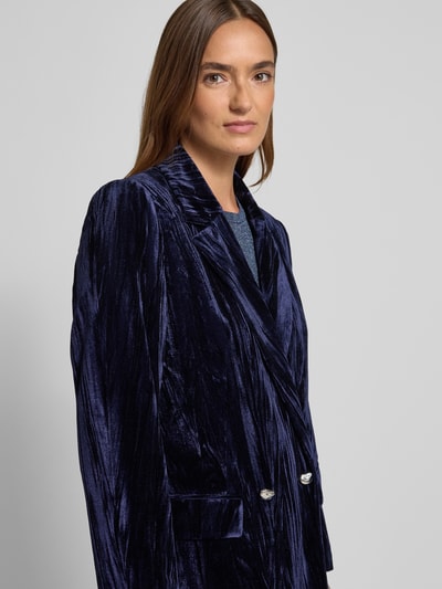 Christian Berg Cocktail Relaxed Fit Blazer aus Samt mit Reverskragen Dunkelblau Melange 3