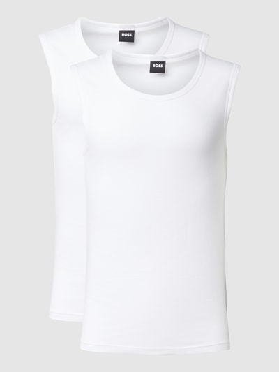 BOSS Tanktop mit U-Ausschnitt im 2er-Pack Weiss 2