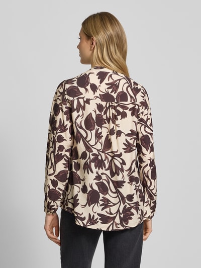 ZABAIONE Relaxed fit blouse van vicosemix, model 'Lu44z' Middenbruin - 5