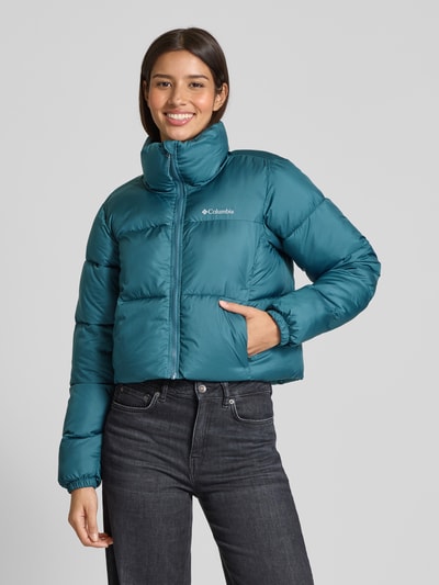 COLUMBIA Cropped Steppjacke mit Label-Print Modell 'Puffect™' Petrol 4