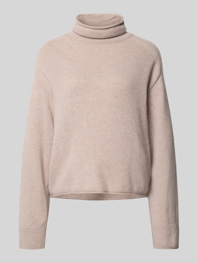 Marc O'Polo Sweter z golfem o kroju relaxed fit z Mieszanka wełny Kamienny 2