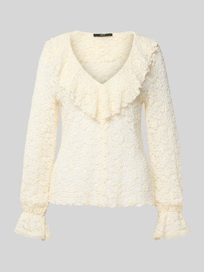 Zero Bluzka z dekoltem w serek Écru 2