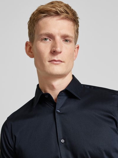 JOOP! Collection Slim fit zakelijk overhemd met kentkraag, model 'Pit' Donkerblauw - 3