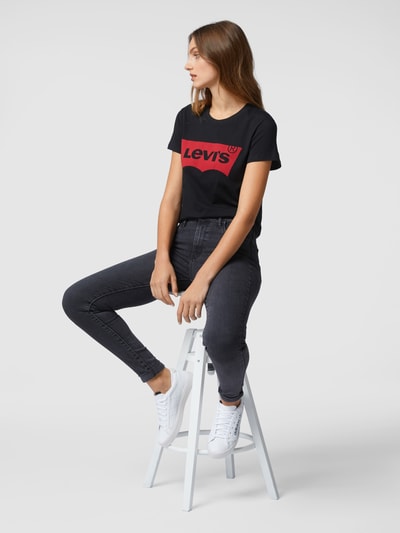 Levi's® T-shirt z nadrukiem z logo w kształcie skrzydła nietoperza  Czarny 1