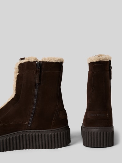 Marc O'Polo Stiefeletten aus reinem Rindsvelours Dunkelbraun 2