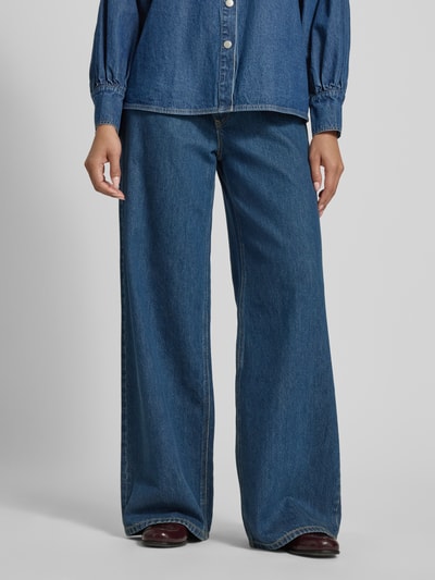 Jake*s Casual Jeans met asymmetrische knoopsluiting Jeansblauw - 4