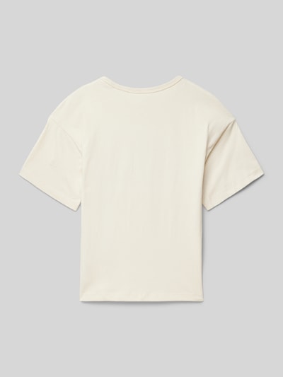 Calvin Klein Jeans Boxy Fit T-Shirt mit Label-Print Ecru 3