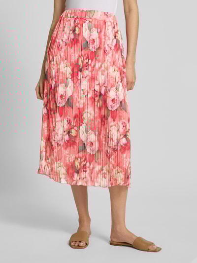 ZABAIONE Spódnica midi z plisami model ‘La44rii’ Mocnoróżowy 4