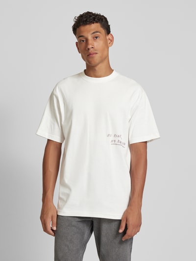 Only & Sons T-Shirt mit Statement-Stitching Modell 'AARON LIFE' Offwhite 4