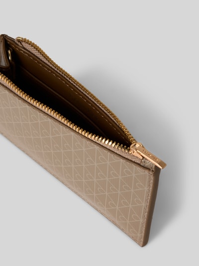 CK Calvin Klein Portemonnee van echt leer, model 'Emblem' Beige - 3