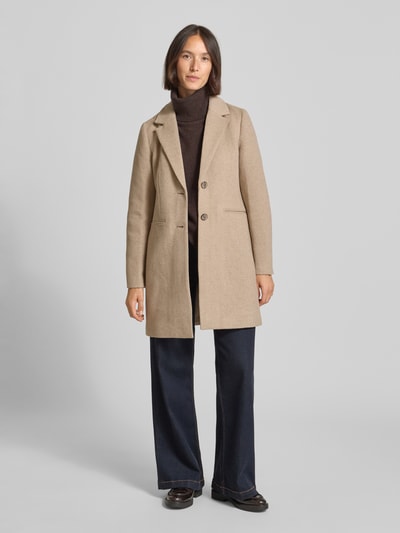 Tom Tailor Denim Slim Fit Mantel mit Woll-Anteil Beige 1