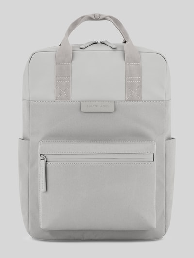 Kapten & Son Rucksack mit Label-Detail Hellgrau 1