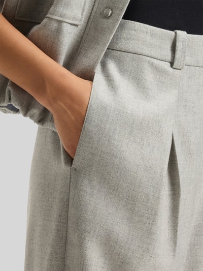 BOSS Orange Weite Hose aus Flanell mit Woll-Anteil Modell 'TAFLONG' Hellgrau Melange 3