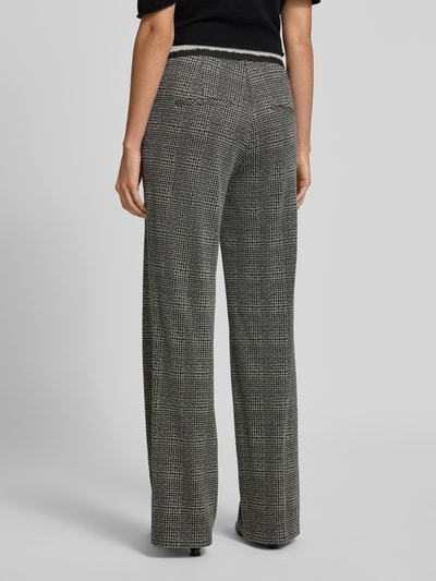 Cambio Broek van viscosemix met glencheck-motief, model 'AVA' Zwart - 5