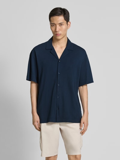Emporio Armani Freizeithemd mit Label-Stitching Dunkelblau 4