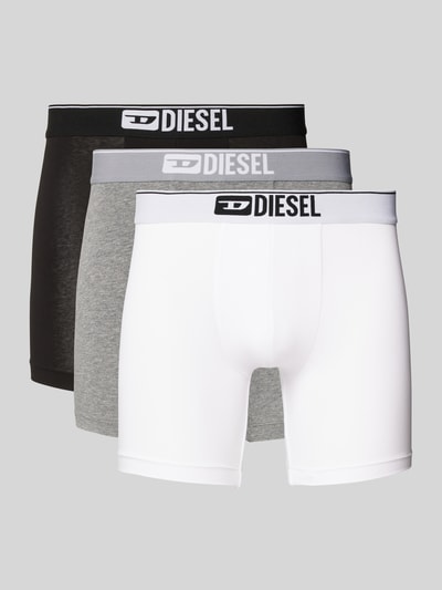 Diesel Boxershort met elastische band met logo in een set van 3 stuks Middengrijs - 1