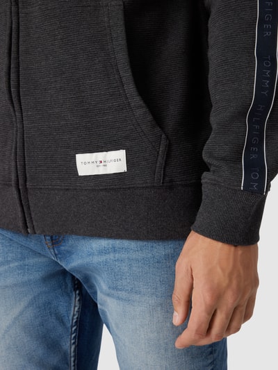 Tommy Hilfiger Sweatjack met capuchon, model 'ESTABLISHED' Middengrijs gemêleerd - 3