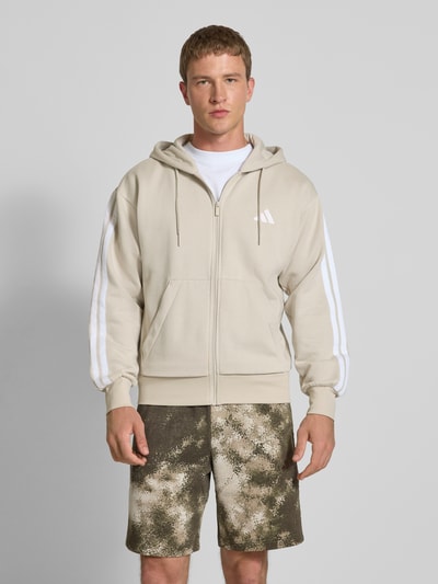 adidas Sportswear Bluza rozpinana z kapturem i kieszenią kangurką Piaskowy 4