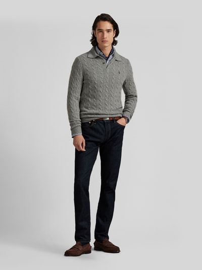Polo Ralph Lauren Regular Fit Pullover aus Woll-Kaschmir-Mix Mittelgrau 1