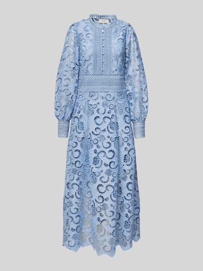 Copenhagen Muse Maxikleid mit Stehkragen Modell 'LANLY' Hellblau 2