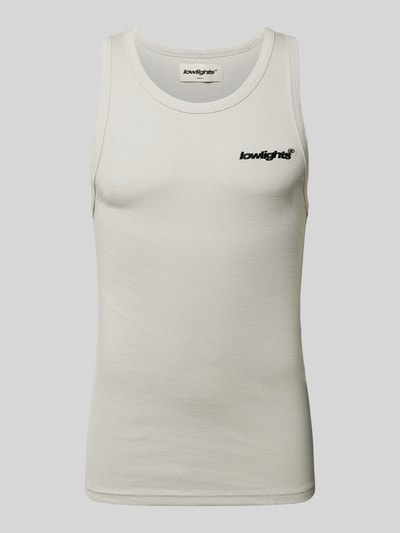 Low Lights Studios Tanktop mit Label-Stitching Hellgrau 2