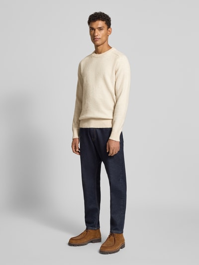 SELECTED HOMME Regular Fit Strickpullover mit Alpaka-Woll-Mix Modell 'RAI' Offwhite 1