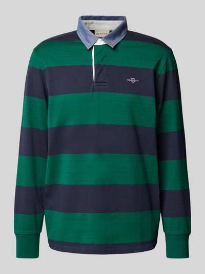 Gant Sweatshirt met kentkraag Donkergroen - 2