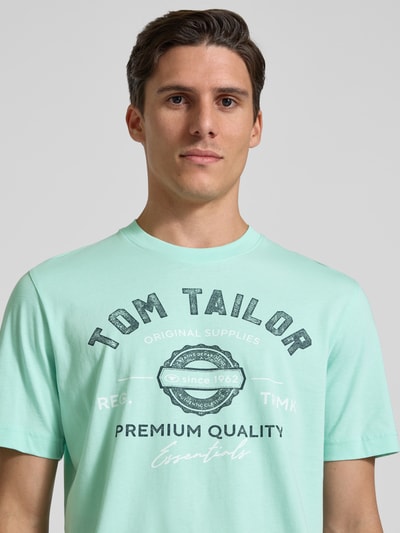 Tom Tailor Regular Fit T-Shirt aus reiner Baumwolle Mint 3