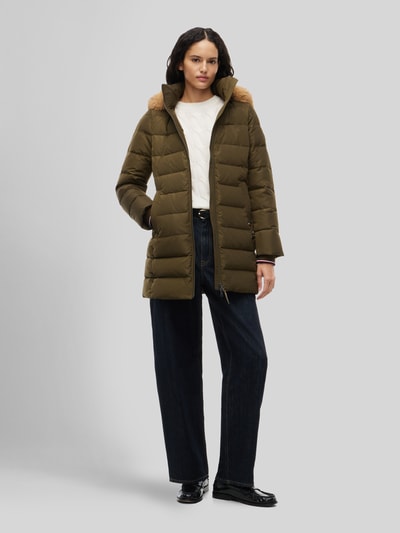 Tommy Hilfiger Steppmantel mit Teddyfell-Kapuze Modell 'TYRA' Khaki 4