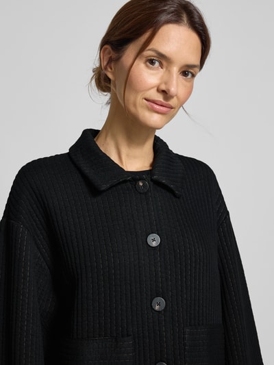 ICHI Żakiet z fakturowanym wzorem model ‘KATE’ Czarny 3