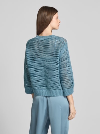 Zero Strickpullover mit Rundhalsausschnitt Bleu 5