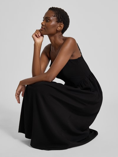 GAP Midikleid aus Viskose-Mix mit Spaghettiträgern Black 3