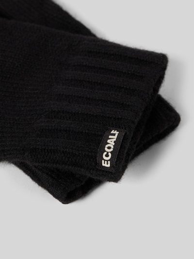 ECOALF Handschuhe aus Wolle-Viskose-Mix mit Label-Detail Black 2