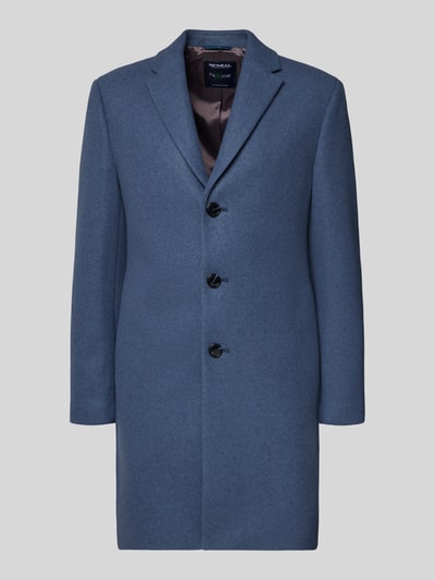 MCNEAL Lange jas van wolmix met reverskraag Blauw - 2