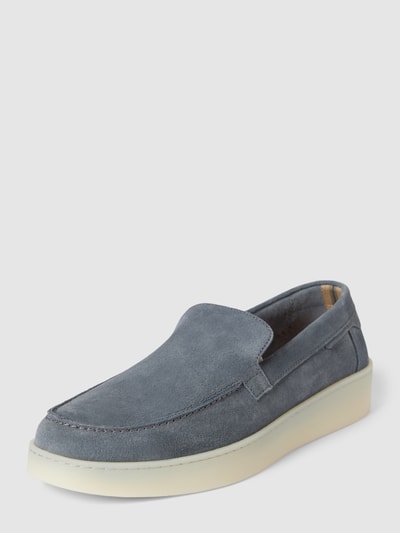 Marc O'Polo Penny-Loafer aus Leder mit Ziernähten Modell 'Valentin' Jeansblau 1