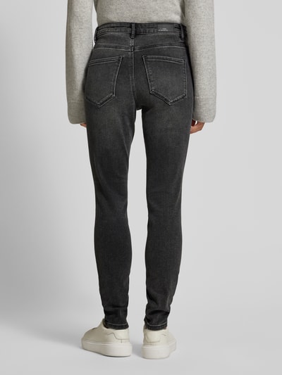 Vero Moda Jeansy o kroju skinny fit z wysokim stanem i odcieniem Stonewashed model ‘SOPHIA’ Czarny 5