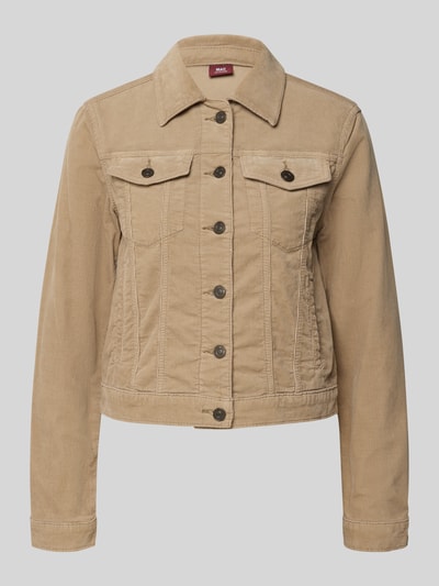 MAC Regular Fit Jeansjacke aus Baumwoll-Mix Beige 2